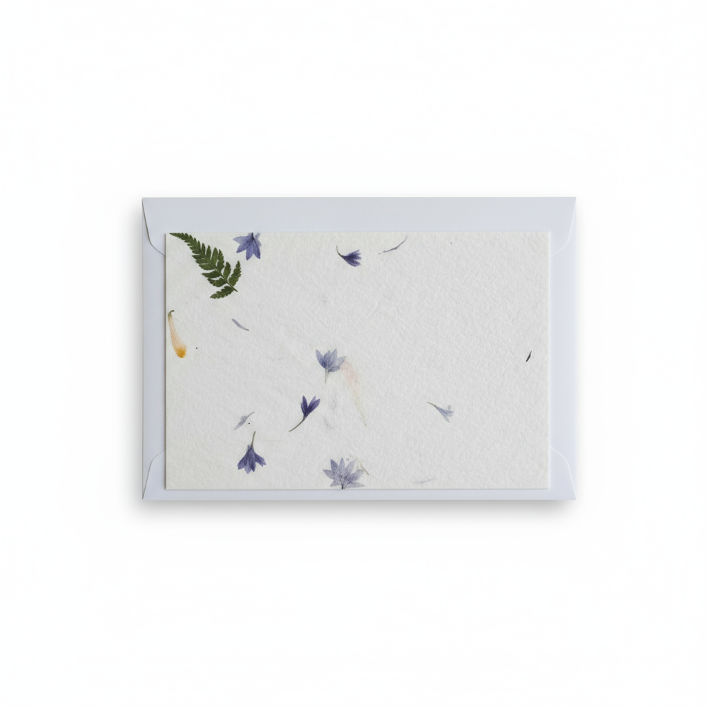 Postcard in standardized square frame